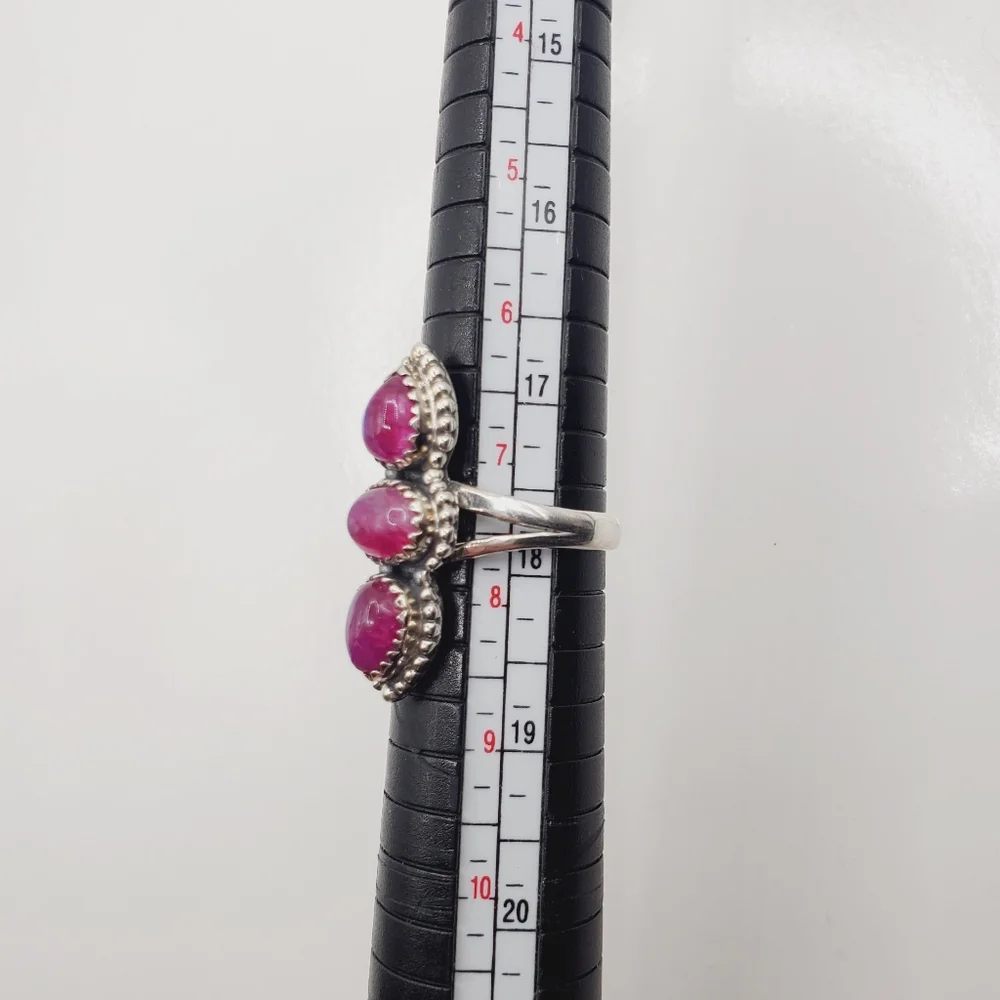 Triple Pink 925 Sterling Silver Ring